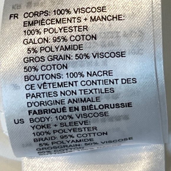 SANDRO BLOUSE TOP SIZE 3 - Picture 14 of 15